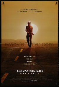 5h1150 TERMINATOR DARK FATE teaser DS 1sh 2019 Schwarzenegger, full-length Linda Hamilton w/shotgun!