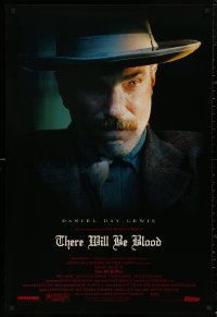 5h1153 THERE WILL BE BLOOD 1sh 2007 close-up of Daniel Day-Lewis, P.T. Anderson directed!