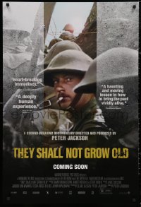 5h1154 THEY SHALL NOT GROW OLD advance DS 1sh 2019 Peter Jackson, restored footage from WWI!