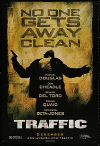 5h1172 TRAFFIC teaser DS 1sh 2000 directed by Steven Soderbergh, Benicio Del Toro, drug smuggling!