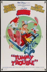 5h1177 TUMMY TROUBLE DS 1sh 1989 Roger Rabbit & sexy Jessica with doctor Baby Herman, unrated style!