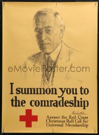 5h0460 I SUMMON YOU TO THE COMRADESHIP 20x27 WWI war poster 1918 art of President Woodrow Wilson!