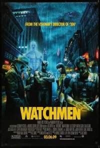 5h1186 WATCHMEN advance DS 1sh 2009 Zack Snyder, Billy Crudup, Jackie Earle Haley & Malin Akerman!