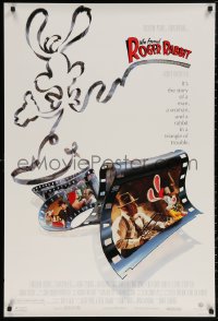 5h1188 WHO FRAMED ROGER RABBIT 1sh 1988 Robert Zemeckis, Bob Hoskins, sexy Jessica Rabbit, Lloyd!