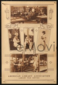 5h0451 AMERICAN LIBRARY ASSOCIATION group of 3 10x15x20 WWI war posters 1910s Library War Service!