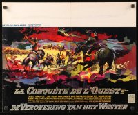 5j0131 HOW THE WEST WAS WON Cinerama Belgian 1964 John Ford epic, great different Ray art!