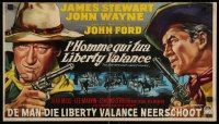 5j0137 MAN WHO SHOT LIBERTY VALANCE Belgian 1962 John Ford, art of John Wayne & James Stewart