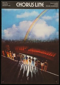 5j0043 CHORUS LINE Czech 11x16 1987 different image of Broadway chorus group on stage!
