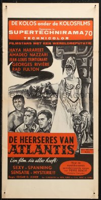 5j0013 JOURNEY BENEATH THE DESERT Dutch 1961 Trintignant, art of sexy Haya Harareet!