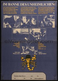 5j0083 ZOMBIE WALKS East German 16x23 1978 Edgar Wallace, Fuchsberger, grim reaper scorpion!