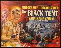 5j0022 BLACK TENT English 1/2sh 1957 soldier Anthony Steele marries the Sheik's daughter, cool art!