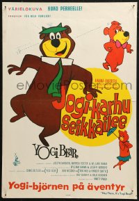 5j0177 HEY THERE IT'S YOGI BEAR Finnish 1964 Hanna-Barbera, Yogi's first full-length feature!
