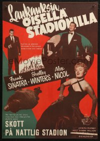 5j0195 MEET DANNY WILSON Finnish 1952 Frank Sinatra & Shelley Winters, the new dynamite pair!