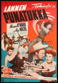 5j0205 REDHEAD FROM WYOMING Finnish 1953 sexy Maureen O'Hara had a weapon for every kind of man!