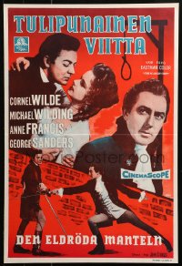 5j0212 SCARLET COAT Finnish 1956 Cornel Wilde & Anne Francis, John Sturges directed!