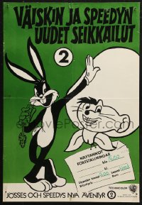 5j0228 VAISKIN JA SPEEDYN UUDET SEIKKAILUT 2 Finnish 1960s Looney Tunes, art of Bugs and Speedy!