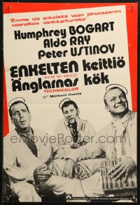 5j0231 WE'RE NO ANGELS Finnish R1974 completely different Humphrey Bogart, Aldo Ray & Ustinov!