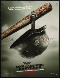 5j0359 INGLOURIOUS BASTERDS teaser French 16x21 2009 Tarantino, cool image of bat & helmet!