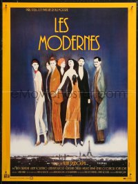 5j0373 MODERNS French 16x21 1988 Alan Rudolph, cool artwork of trendy 1920's people by Carradine!