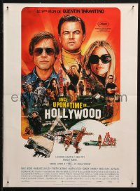 5j0378 ONCE UPON A TIME IN HOLLYWOOD art style French 15x21 2019 Pitt, DiCaprio, Robbie, Tarantino!
