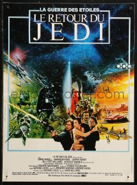 5j0383 RETURN OF THE JEDI French 15x21 1983 George Lucas classic, different Michel Jouin sci-fi art!