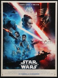 5j0385 RISE OF SKYWALKER advance French 16x21 2019 Star Wars, Ridley, Hamill, Fisher, cast montage!