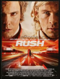 5j0389 RUSH French 15x21 2013 cool close-up of Chris Hemsworth as F1 driver James Hunt!