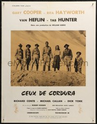 5j0398 THEY CAME TO CORDURA French 20x26 1959 Gary Cooper, Rita Hayworth, Tab Hunter, Van Heflin!