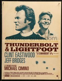 5j0400 THUNDERBOLT & LIGHTFOOT French 16x21 R2011 different image of Clint Eastwood & Jeff Bridges!