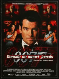 5j0401 TOMORROW NEVER DIES French 16x21 1997 Pierce Brosnan as Bond, Michelle Yeoh, Teri Hatcher!