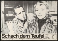 5j0028 BEAT THE DEVIL German 16x23 R1970s close-up Humphrey Bogart with sexy blonde Jennifer Jones!