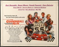5j0859 CANNONBALL RUN 1/2sh 1981 Burt Reynolds, Farrah Fawcett, Drew Struzan car racing art!