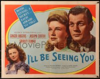 5j0913 I'LL BE SEEING YOU 1/2sh 1945 image of Ginger Rogers, Joseph Cotten & Shirley Temple!