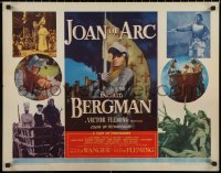 5j0918 JOAN OF ARC style A 1/2sh 1948 great images of Ingrid Bergman in full armor with sword!
