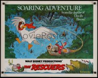 5j0953 RESCUERS 1/2sh 1977 Disney mouse mystery adventure cartoon from the depths of Devil's Bayou!