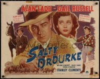 5j0955 SALTY O'ROURKE style A 1/2sh 1945 Alan Ladd, Gail Russell, horse racing & gambling!