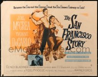 5j0956 SAN FRANCISCO STORY 1/2sh 1952 cool art of sexy gambler Yvonne De Carlo & Joel McCrea!