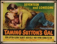 5j0974 TAMING SUTTON'S GAL style A 1/2sh 1957 she's seventeen & lonesome and kissing in the hay!