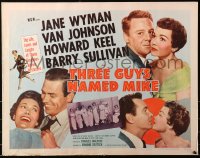 5j0979 THREE GUYS NAMED MIKE style B 1/2sh 1951 the life, loves & laughs of gorgeous airline hostesses!
