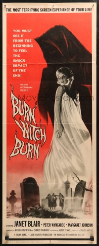 5j0537 BURN WITCH BURN insert 1962 undead demons of Hell arise to terrorize the world!