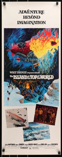 5j0576 ISLAND AT THE TOP OF THE WORLD insert 1974 Disney's adventure beyond imagination, cool art!
