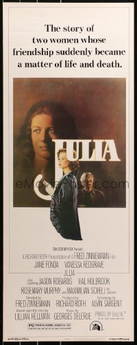 5j0579 JULIA insert 1977 artwork of Jane Fonda & Vanessa Redgrave by Richard Amsel!