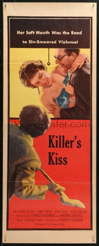 5j0582 KILLER'S KISS insert 1955 early Kubrick noir set in New York's Clip Joint Jungle, rare!