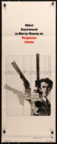 5j0593 MAGNUM FORCE insert 1973 action image of Clint Eastwood as Dirty Harry pointing his huge gun!