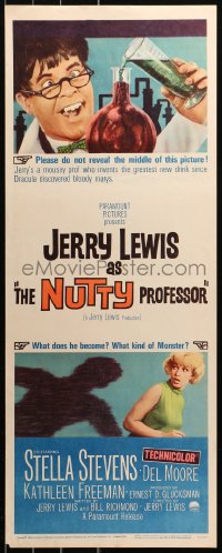 5j0605 NUTTY PROFESSOR insert 1963 wacky scientist Jerry Lewis, sexy Stella Stevens!
