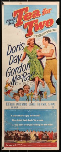 5j0646 TEA FOR TWO insert 1950 Doris Day & MacRae hitch their lovin' to a song & take everyone along