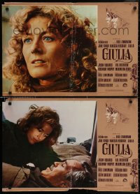 5j0773 JULIA group of 9 Italian 18x26 pbustas 1977 images of Jane Fonda & Vanessa Redgrave, Robards!