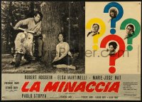 5j0821 MENACE Italian 19x27 pbusta 1961 Gerard Oury, Robert Hossein, Marie-Jose Nat, Paolo Stoppa!