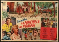 5j0823 ROSALBA LA FANCIULLA DI POMPEI Italian 19x27 pbusta 1952 Natale Montillo, cast images!