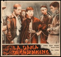 5j0828 LADY FROM CHUNGKING Italian 13x14 pbusta 1947 Anna May Wong with Harold Huber and men!
